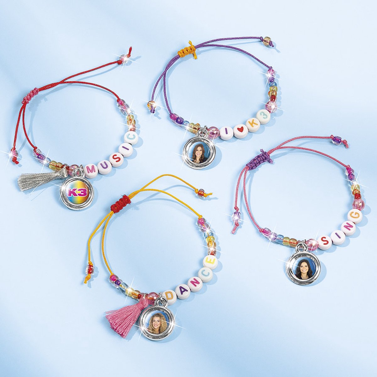 K3 Totum 4 Letter armbandjes maken Totum sieradenset Studio 100 knutselset creatief speelgoed meisjes vanaf 3 jaar - Studio 100 sieraden knutselen — afbeelding 10