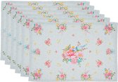 Placemats - set van 6 - bloemen - 48*33 - 100% katoen