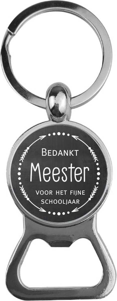 Bieropener Glas - Bedankt Meester