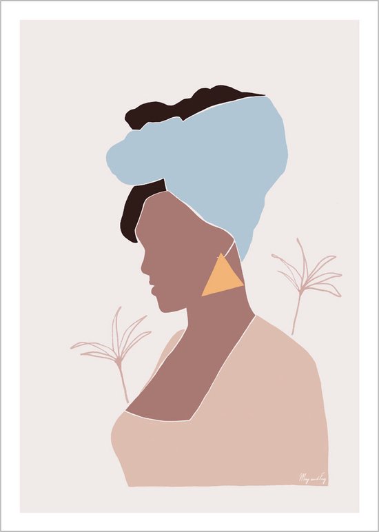 May and Fay - Poster - Phenomenal Woman - Figuratief- Bohemian- A3 formaat - 42 x 29,7 cm - FSC gecertificeerd papier - milieuvriendelijk - 250 gram