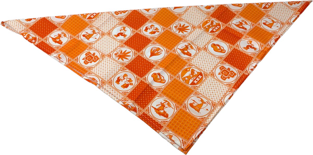 Hollandia oranje zakdoek/bandana 58 x 58 cm - WK 2026 voetbal - Koningsdag