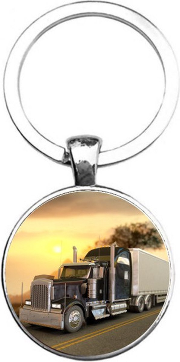 Sleutelhanger Glas - Vrachtwagen