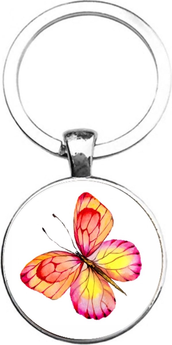 Sleutelhanger Glas - Vlinder
