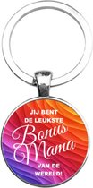 Sleutelhanger Glas - Leukste Bonus Mama Van De Wereld