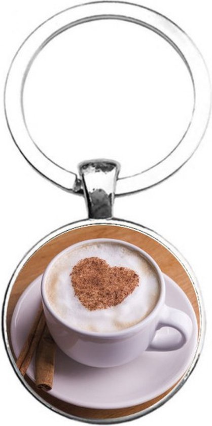 Sleutelhanger Glas - Koffie