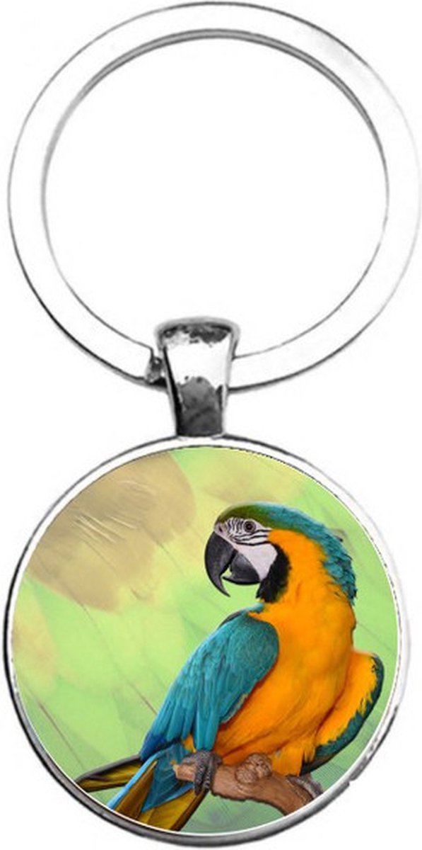 Sleutelhanger Glas - Papegaai