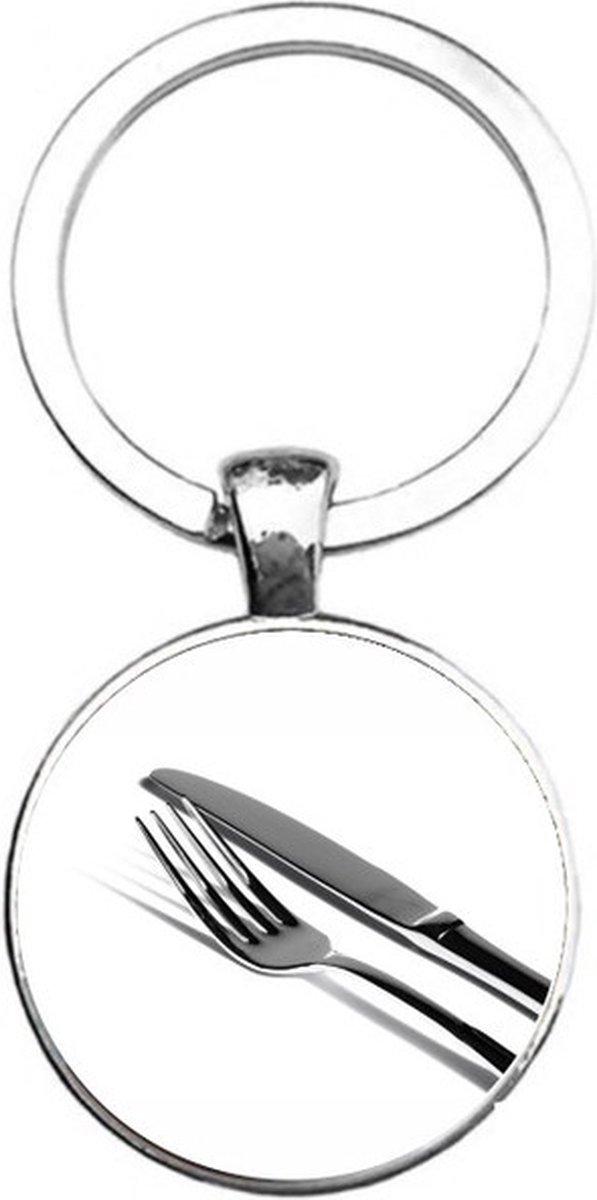 Sleutelhanger Glas - Bestek