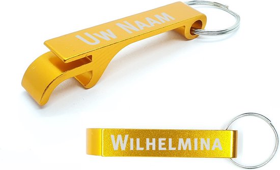 Bieropener Met Naam - Wilhelmina