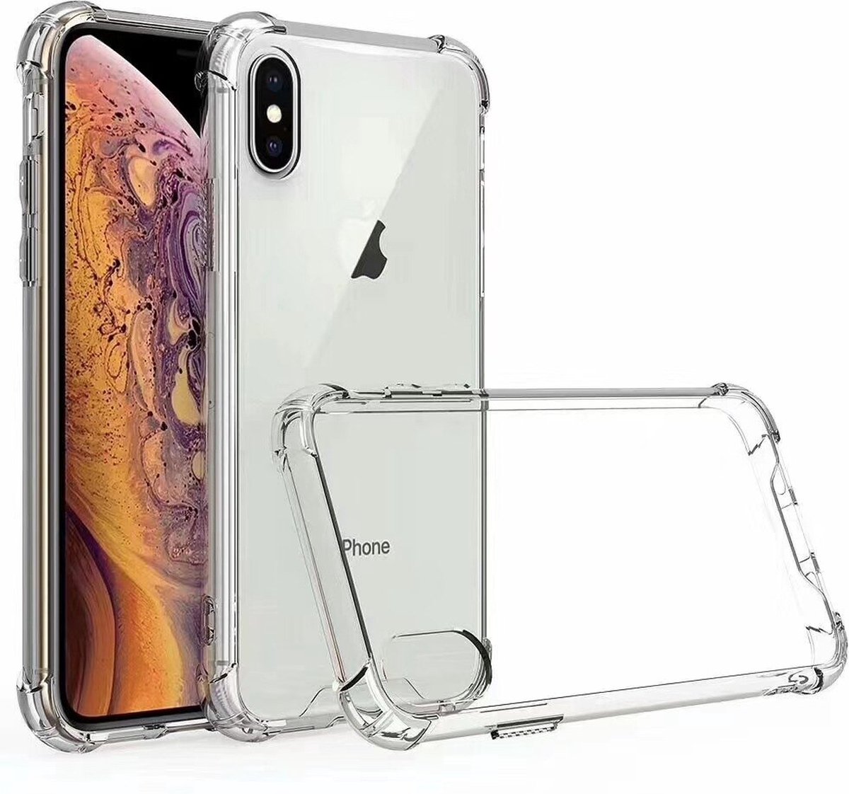 Massuzi iPhone X & XS hoesje - Shockproof cases - Case - Transparant - Cover
