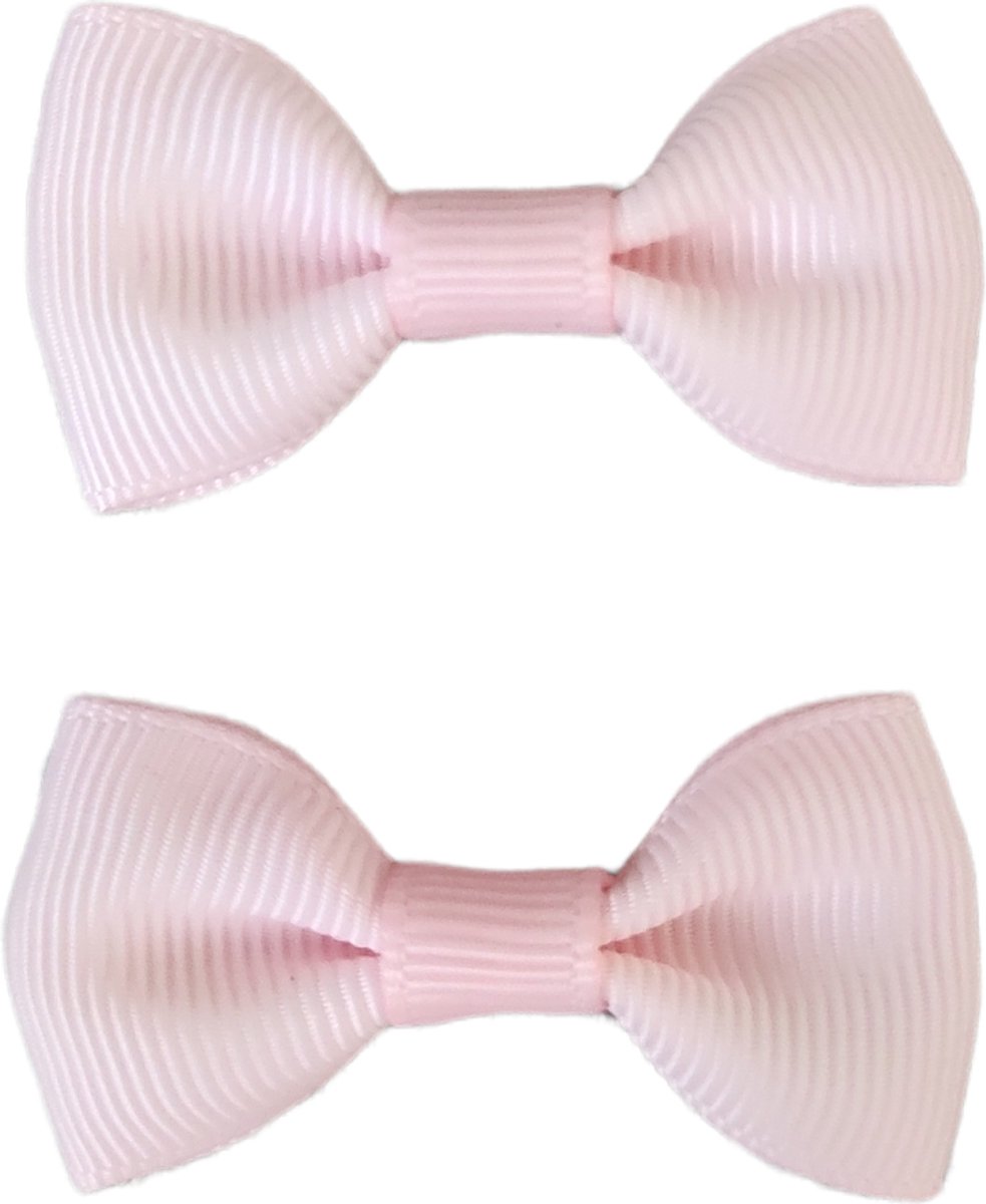 Baby Haarspeldjes met Strik - Set van 2 - Roze - Meisjes Haaraccessoires - Haarclips Kind - Maison Lunali