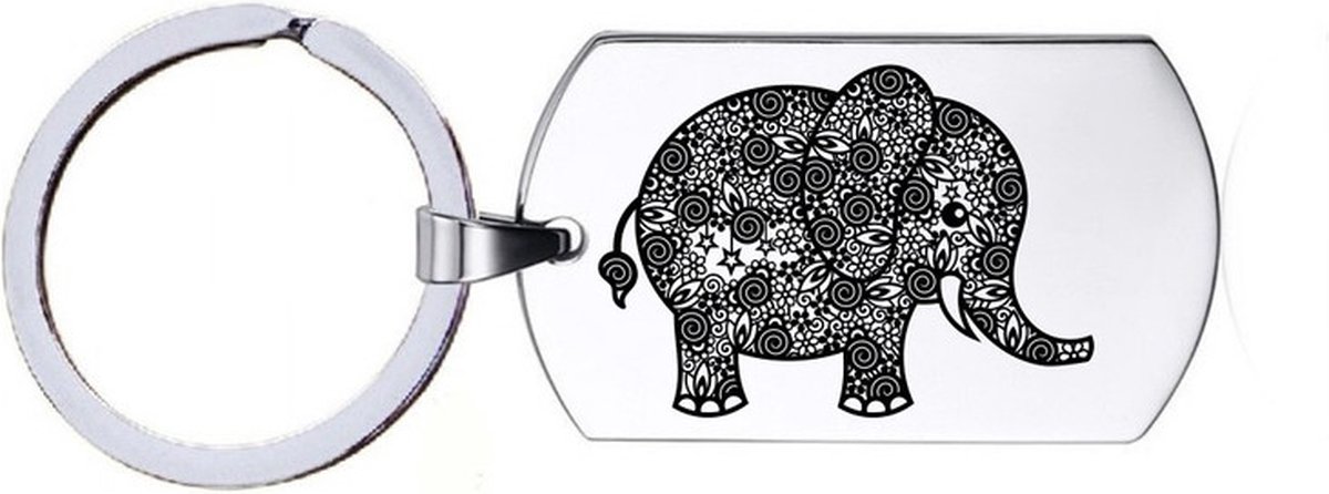 Sleutelhanger RVS - Olifant