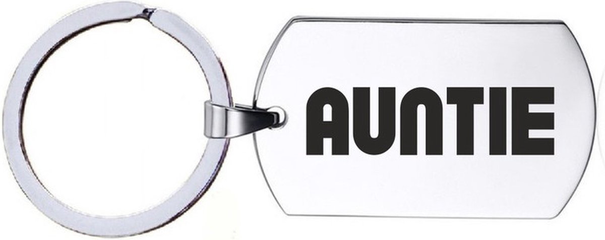 Sleutelhanger RVS - Auntie