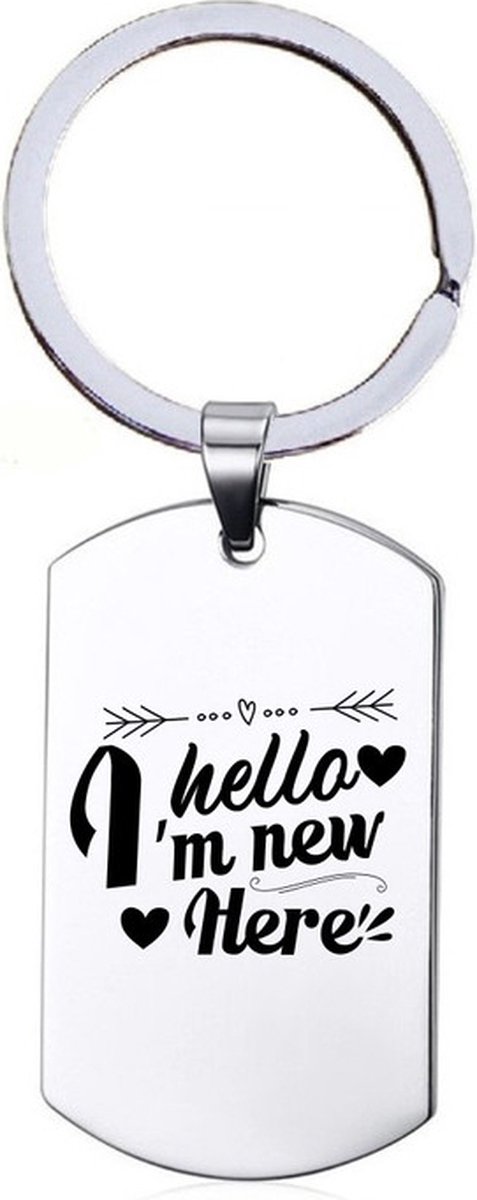 Sleutelhanger RVS - Hello Im New Here