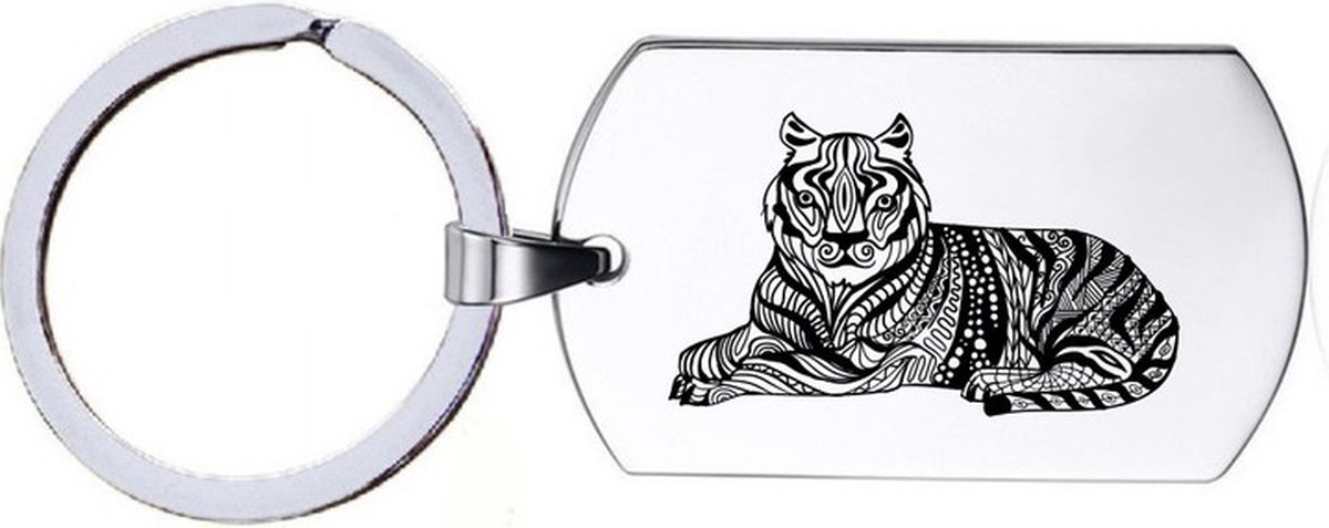 Sleutelhanger RVS - Tijger