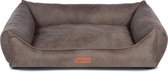 Dog's Lifestyle hondenmand Lederlook Deluxe Taupe M 90cm - Ook in L & XL - Antraciet & Bruin