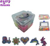 Happy Trendz® Complete Super Box met 3 lagen strijkkralen 12 kleuren - Inclusief 2 luxury kit set - Figuurkralen - Kleikralen - Klei Kralen Smiley - Kralen Emoji