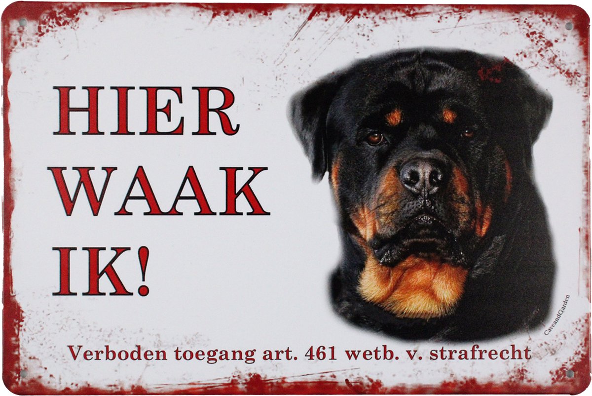 Wandbord - Border Collie - Hier Waak Ik - Metalen wandbord - Wandborden - Metalen bord Wandbord - Border Collie - Hier Waak Ik - Metalen wandbord - Wandborden - Metalen bord