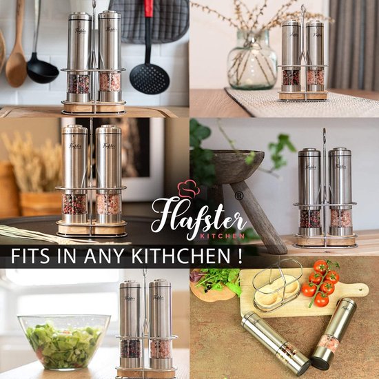Moulin à poivre - Set de moulin à poivre et à sel de Luxe - Premium supérieure - Matériau robuste - Qualité de Luxe - Rechargeable - Moulin à poivre - Moulin à sel - Barbecue - BBQ - Accessoires de BBQ