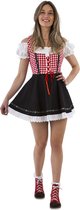 Dirndl Jurk Lise - Dames - Oktoberfest & Tiroler - Rood-wit geblokt - Maat 38