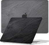 Lunso Geschikt voor MacBook Air 13 inch M2/M3 (2022-2024) cover hoes - case - Black Stone