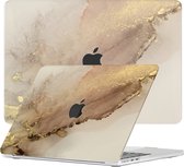 Lunso Geschikt voor MacBook Air 13 inch M2/M3 (2022-2024) cover hoes - case - Sweet Caramel