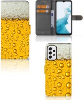 Telefoonhoesje Geschikt voor Samsung Galaxy A23 Flip Cover Valentijn Cadeautje hem Bier