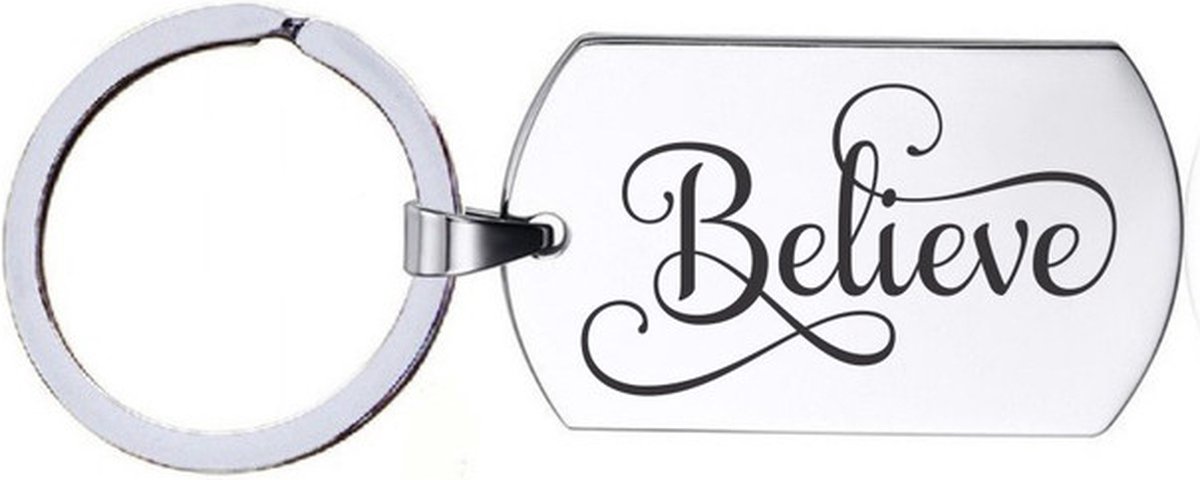 Sleutelhanger RVS - Believe