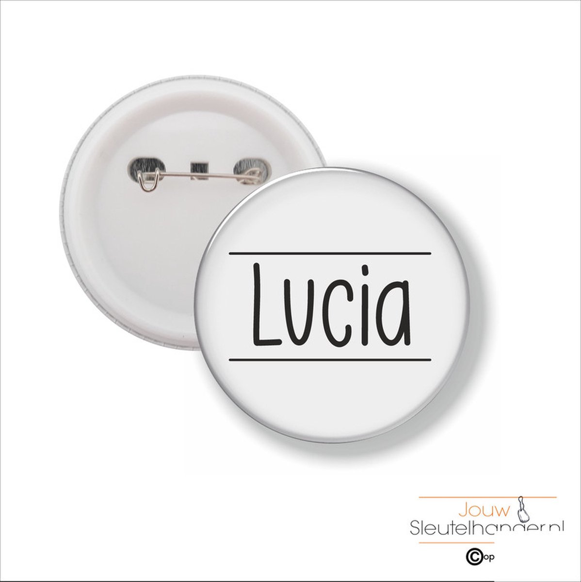 Button Met Speld 58 MM - Lucia