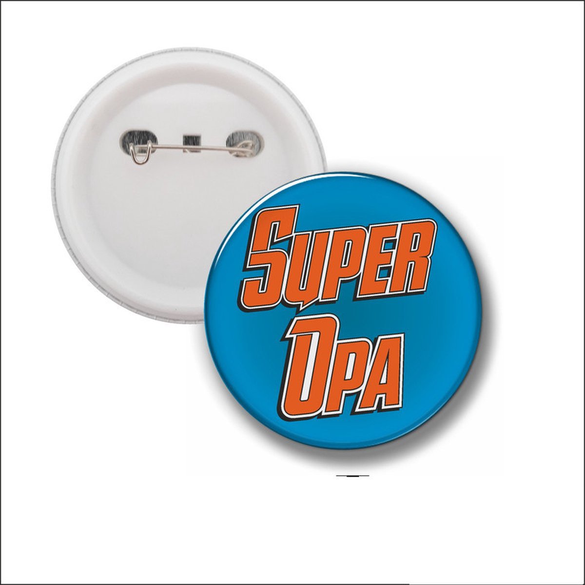 Button Met Speld 58 MM - Super Opa