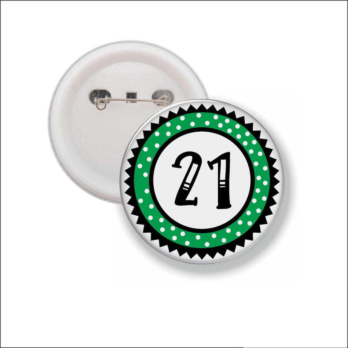 Button Met Speld 58 MM - 21