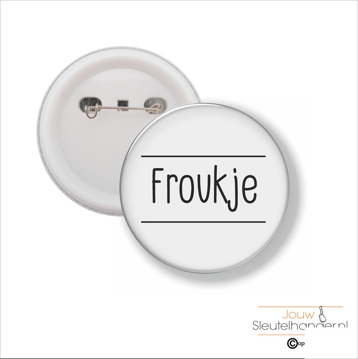 Button Met Speld 58 MM - Froukje