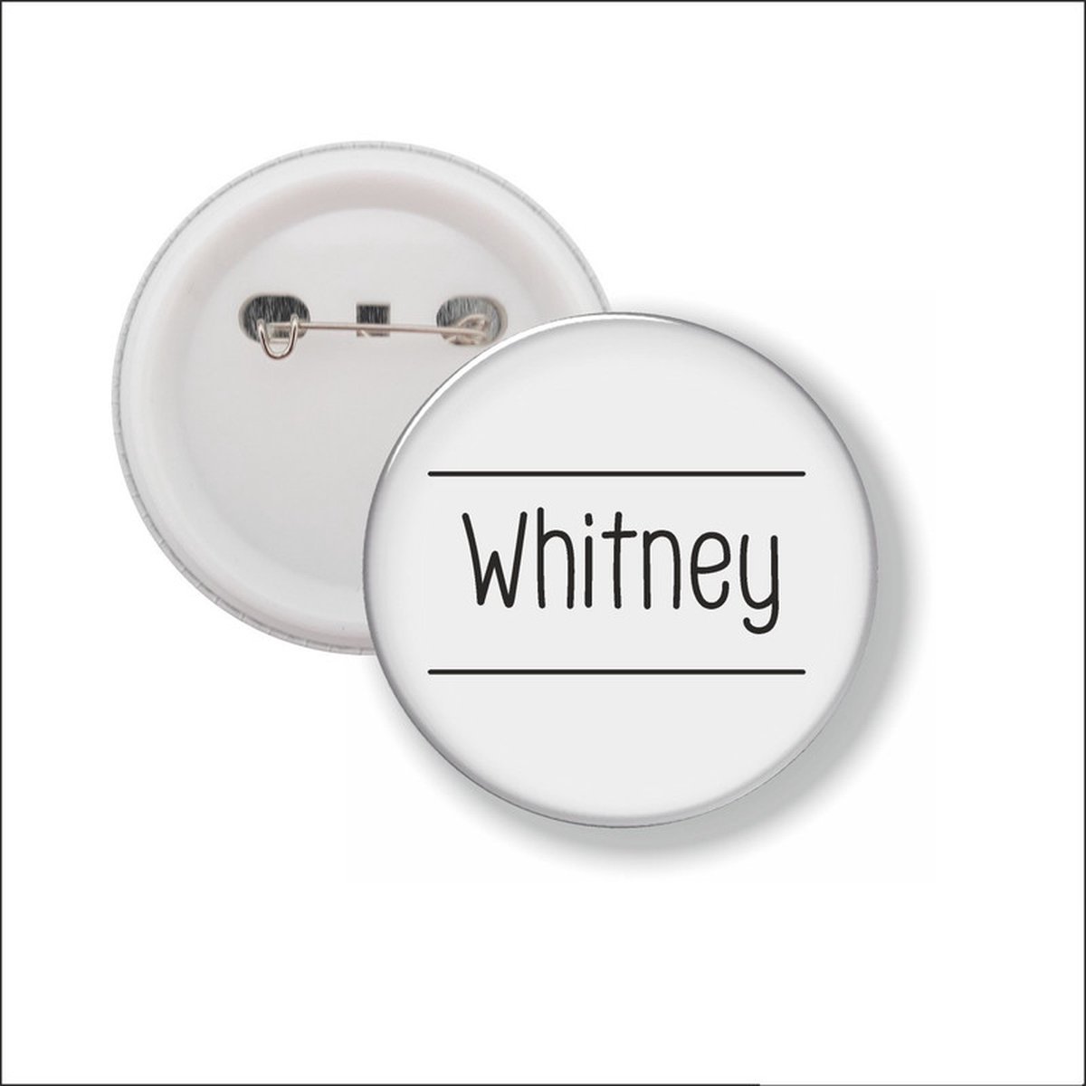 Button Met Speld 58 MM - Whitney