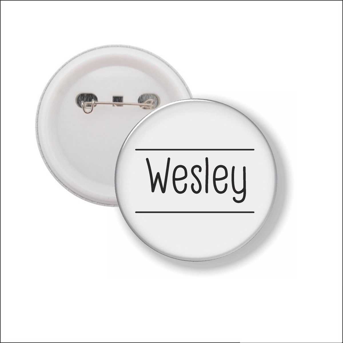 Button Met Speld 58 MM - Wesley