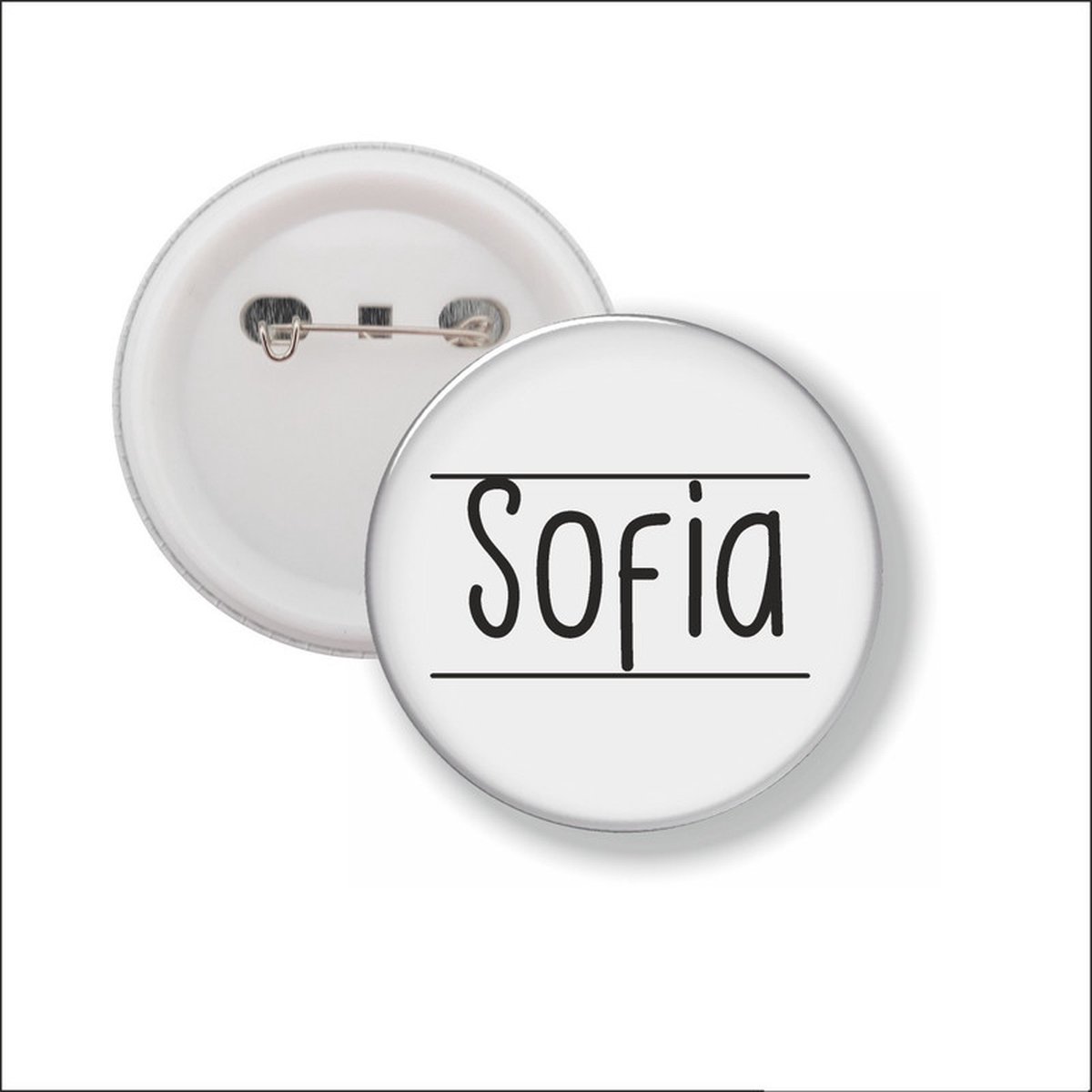 Button Met Speld 58 MM - Sofia