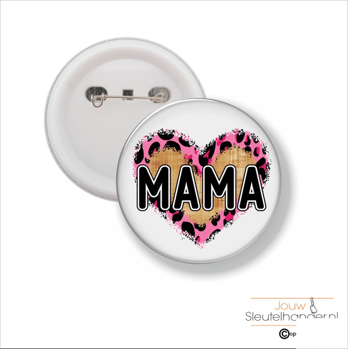 Button Met Speld 58 MM - Mama