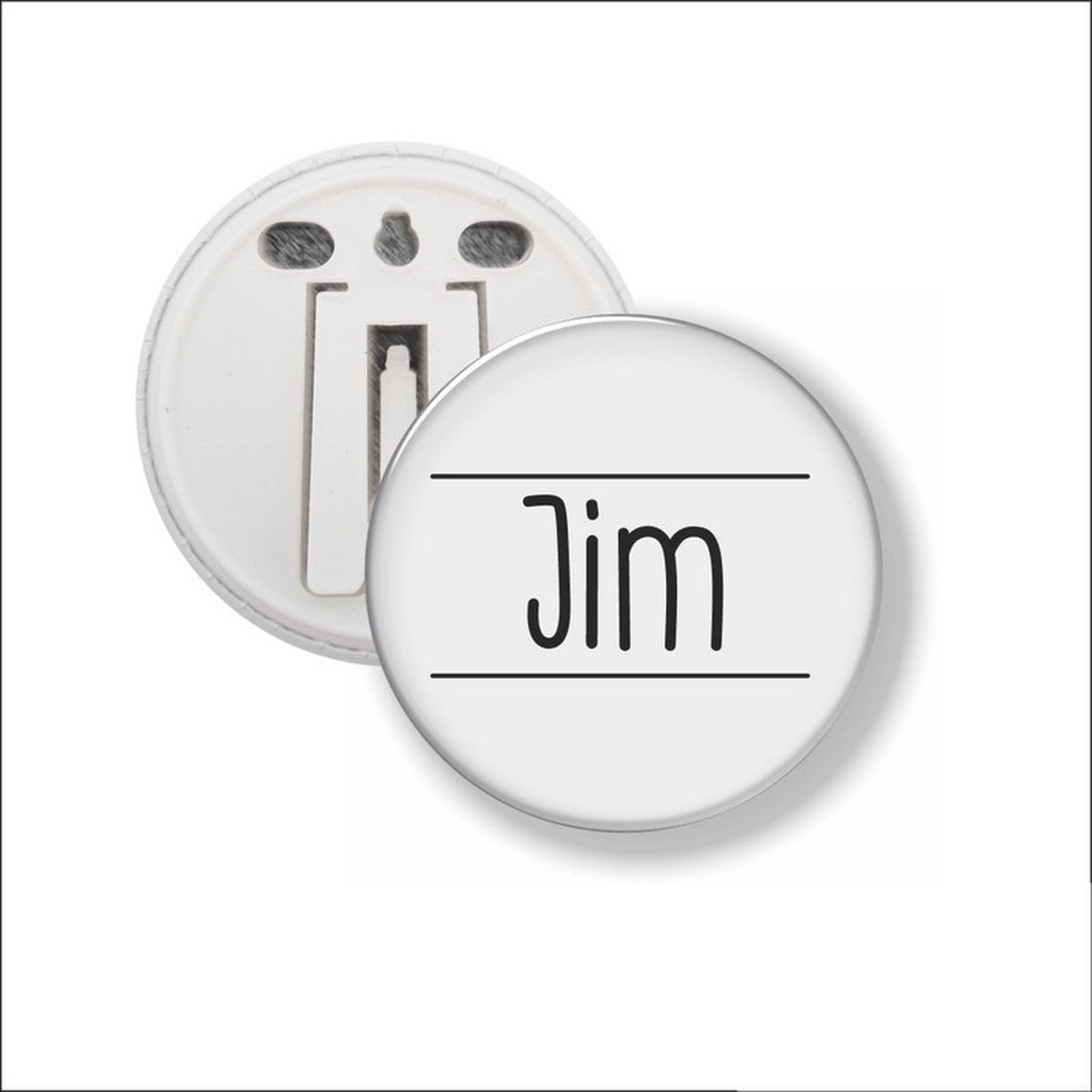 Button Met Clip 58 MM - Jim
