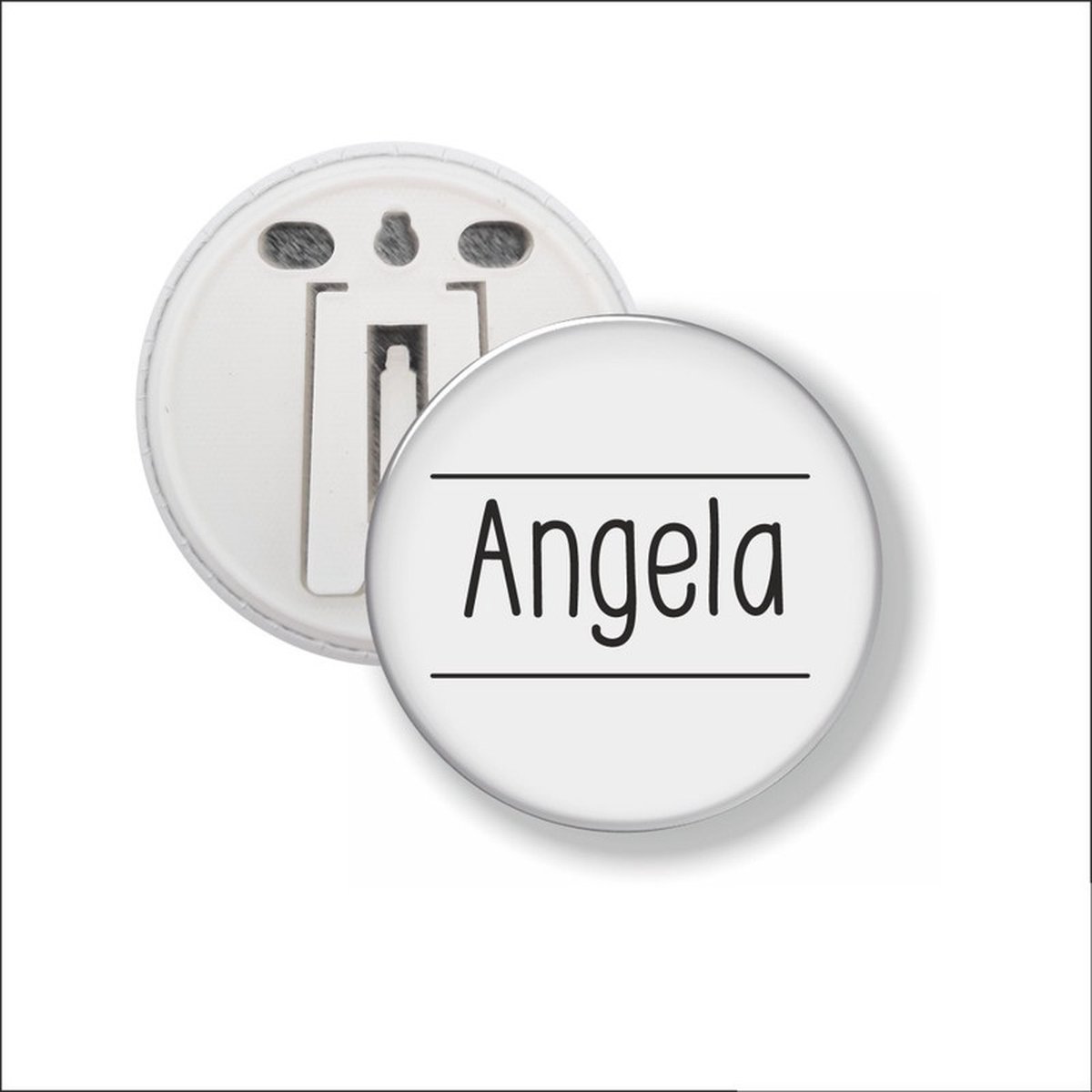 Button Met Clip 58 MM - Angela