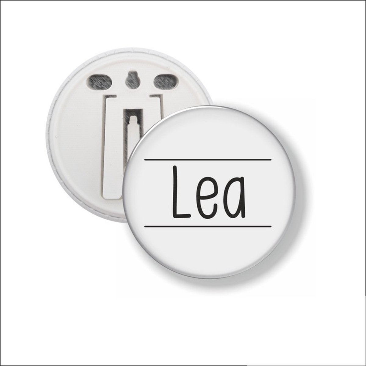 Button Met Clip 58 MM - Lea