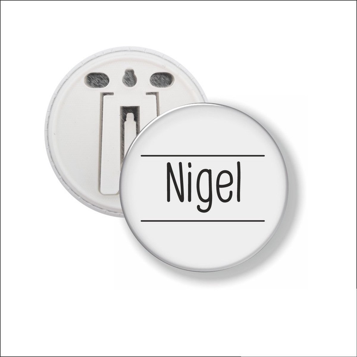 Button Met Clip 58 MM - Nigel