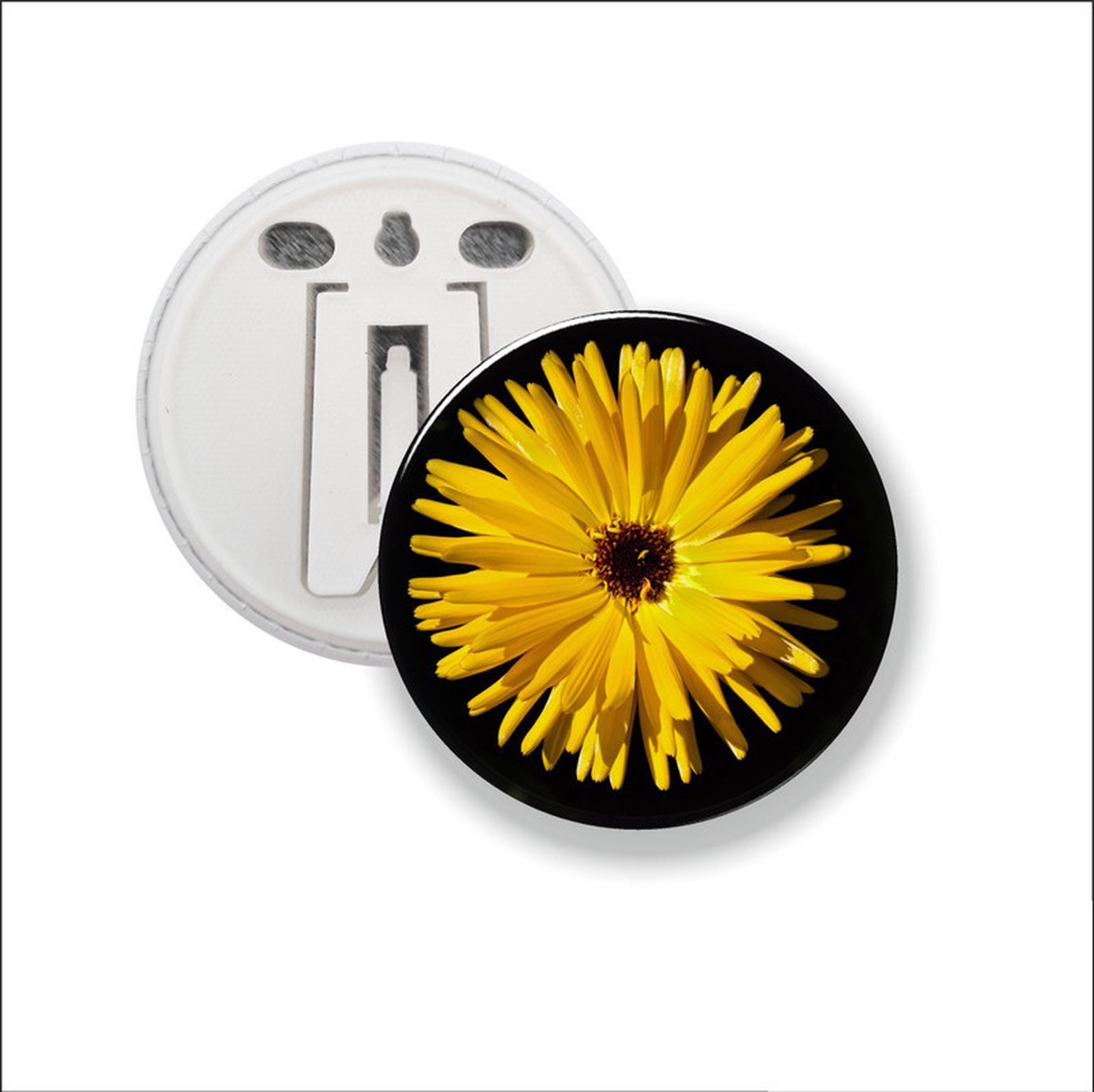 Button Met Clip - Zonnenbloem