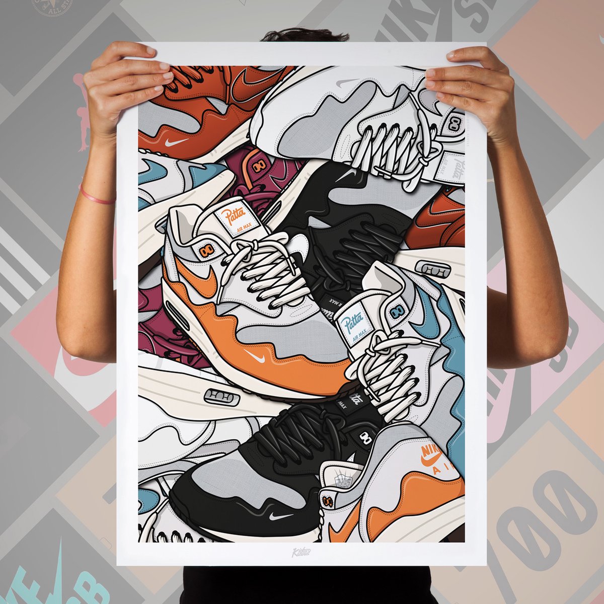 Atelier Malhco  Affiche brevet couleur Nike Air Max