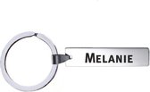 Sleutelhanger Met Naam - Melanie - RVS