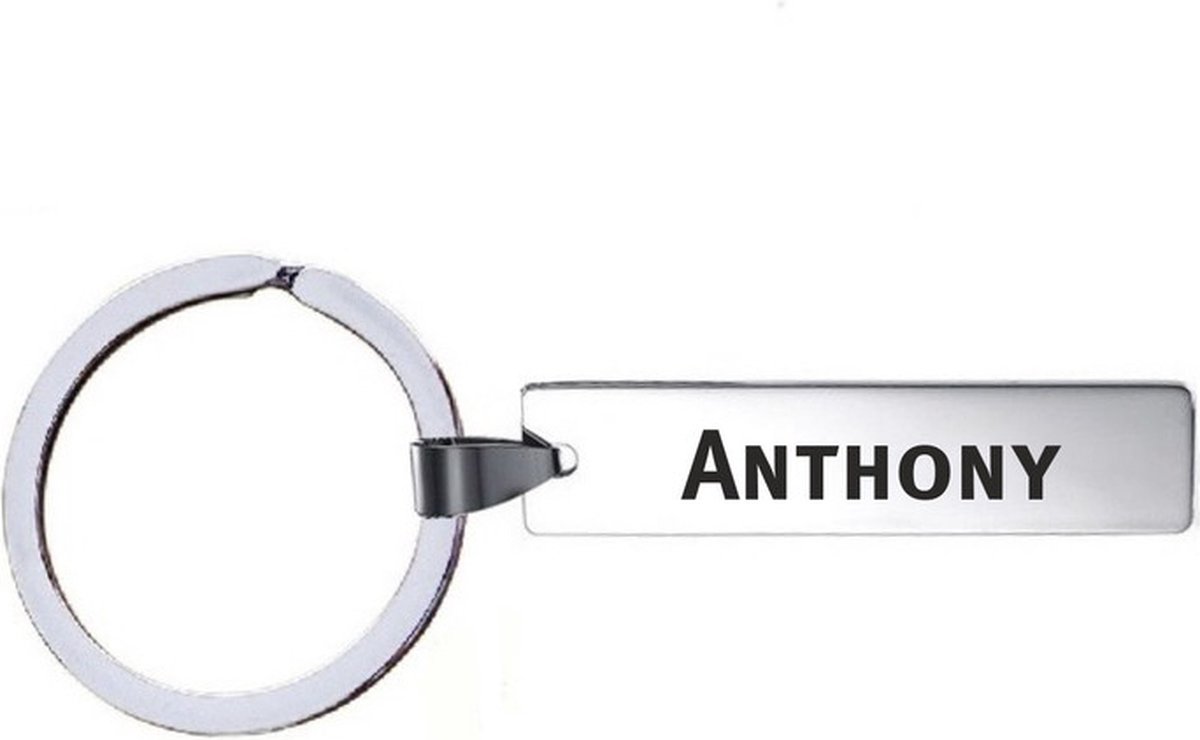 Sleutelhanger Met Naam - Anthony - RVS