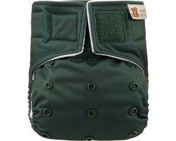 All In One wasbare luier - Olive | One Size - 4kg t/m 15kg | Klittenband sluiting | Duurzaam