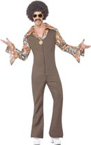 Smiffy's - Hippie Kostuum - Groovy Boogie - Man - Bruin - Medium - Carnavalskleding - Verkleedkleding