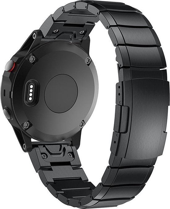 Strap it Metalen bandje staal geschikt voor Garmin Fenix 5 Plus Fenix 6 Pro . bol