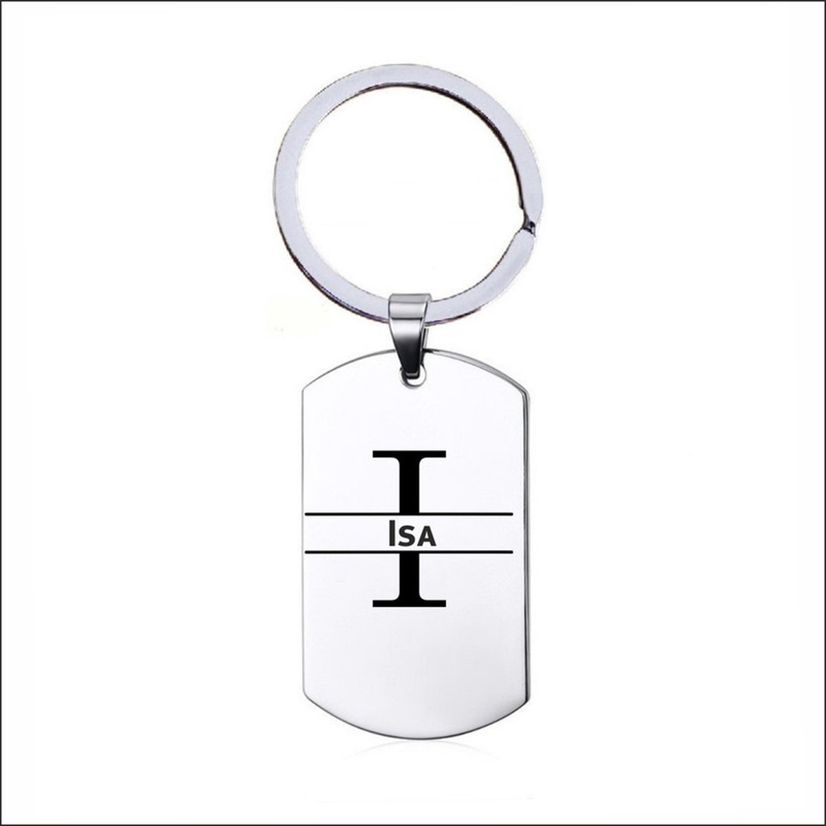 Sleutelhanger RVS Met Naam -  Isa