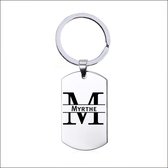 Porte-clés en acier inoxydable avec nom - Myrthe