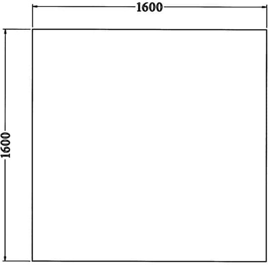 ABC Kantoormeubelen los vierkant 25 mm melamine bureaublad 160x160cm wit