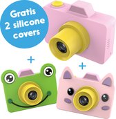 Eldur® Digitale Kindercamera - Roze - Gratis 2 covers + 32gb SD kaart - NL Handleiding